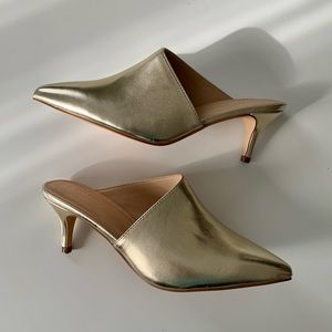 Catherine Malandrino Gold Slip On Heels